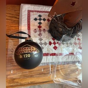 HARLEY-DAVIDSON 120th ANNIVERSARY
Glass Ball Ornament - NIB!🎄